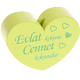 motif bead, heart-shaped – "Evlat kokusu Cennet kokusudur" : lemon
